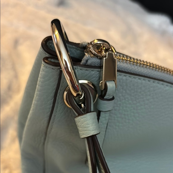 Kate Spade Blue Leather Shoulder Bag with Silver Hardware - Picture 3 of 16